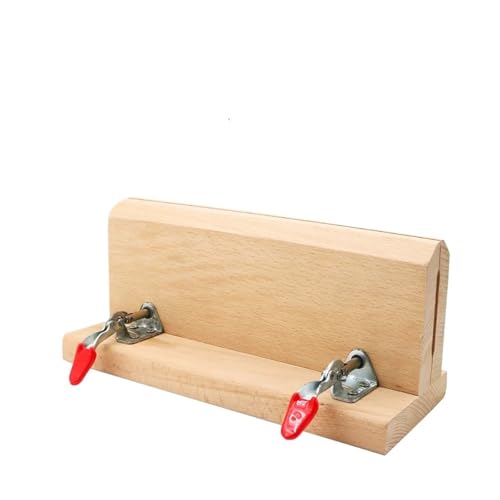 LXLAEOANG Holz Leder Craft Handnähen Lederhandwerk, Handnäh-Klemmwerkzeug, horizontaler Desktop-Holzclip for Ledergürtel, Nähen, DIY-Clip, Pferdenähen, Pony(Wood Clamp-4Pin) von LXLAEOANG