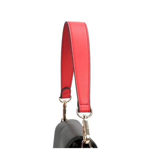 LXLAEOANG Leder-Taschenriemen, Handtaschengriffe for Handtaschen, Kurze Taschenriemen, Geldbörsenriemen, Schnalle, Ersatz-Taschengürtelband für Gewebesäcke Zubehör(Red 36cm) von LXLAEOANG