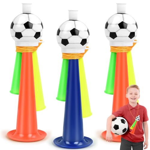 Vuvuzela Fußball-Horn,3 Stück Vuvuzela,Laut Fußball Fan Tröte,Fan Tröte Fussball,tröten fußball klein,für Kinder, Fußball Fans, für Fußball-Themenparty, Weltmeisterschaft Zufällige Farbe (19CM) von LXONTSG