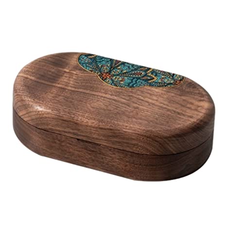 Schmuckaufbewahrungsbox, Schmuck-Organizer, Retro-Schmuckschatulle, Holz-Schmuck-Organizer, tragbarer Aufbewahrungskoffer für Ringe (Farbe: A, Größe: 16 x 9,5 x 4,5 cm) (Farbe: A, Größe: 16 x 9,5 x von LXWKAI