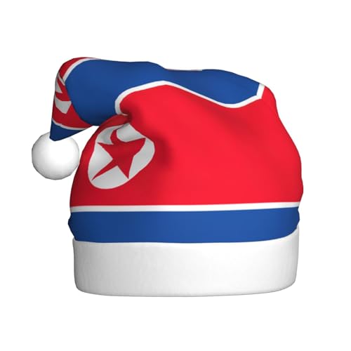 LXqlSS Weihnachtsmannmützen mit koreanischer Flagge, Plüsch, Schneemann, Weihnachtsdekoration, Hüte für Weihnachten, Urlaub, Partyzubehör von LXqlSS