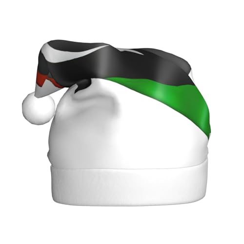 Libysche Flagge, Kartendruck, Plüsch, Weihnachtsmannmütze, Schneemann, Weihnachtsdekoration, Hüte für Weihnachten, Urlaub, Partyzubehör von LXqlSS