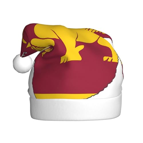 Sri Lanka Flagge, Kartendruck, Plüsch, Weihnachtsmannmütze, Schneemann, Weihnachtsdekoration, Hüte für Weihnachten, Urlaub, Partyzubehör von LXqlSS