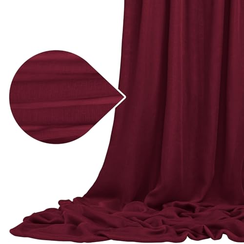 Bordeaux Gaze Cheesecloth Stoff für Hochzeit 9,2M x 90cm Cheesecloth Stoff für DIY Tischläufer, Bogen Draping Stoff, Decke Drape, Stuhl Schärpe, Serviette, Vorhang, Tischdecke Hochzeit Dekor von LYAFS