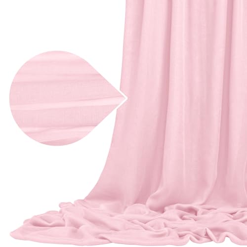 Hellrosa Gaze Cheesecloth Stoff für Hochzeit 9,2M x 90cm Cheesecloth Stoff für DIY Tischläufer, Bogen Draping Stoff, Decke Drape, Stuhl Schärpe, Serviette, Vorhang, Tischdecke Hochzeit Dekor von LYAFS