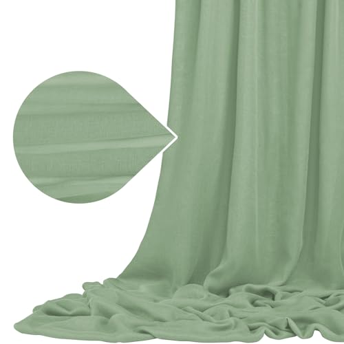 Salbei Grün Gaze Cheesecloth Stoff für Hochzeit 9,2M x 90cm Cheesecloth Stoff für DIY Tischläufer, Bogen Draping Stoff, Decke Drape, Stuhl Schärpe, Serviette, Vorhang, Tischdecke Hochzeit Dekor von LYAFS