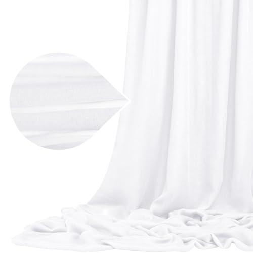 Weiß Gaze Cheesecloth Stoff für Hochzeit 9,2M x 90cm Cheesecloth Stoff für DIY Tischläufer, Bogen Draping Stoff, Decke Drape, Stuhl Schärpe, Serviette, Vorhang, Tischdecke Hochzeit Dekor von LYAFS