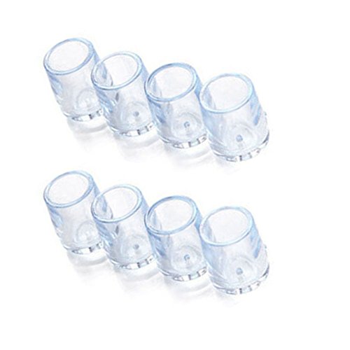 8 Stück / Set transparente Silikon-Stuhlbeinkappen für Tische, Bodenschoner, Möbelbeine, Füße (15 mm, KM1018 15 mm 8) von LYCOS3