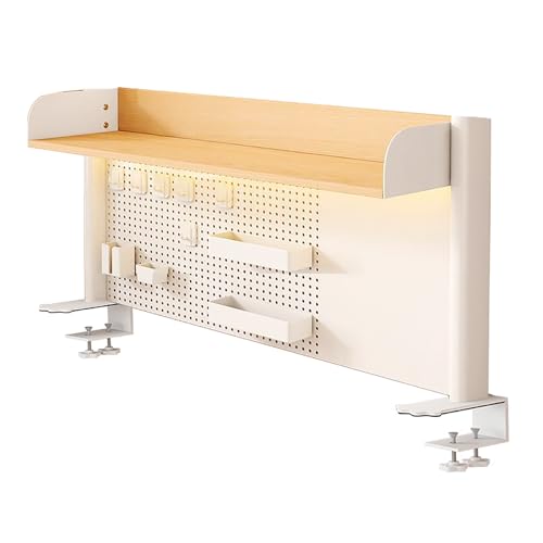 Klemmbare Schreibtischablage, Schreibtischverlängerung, Pegboard-Workstation, Sichtschutz für Gaming-Schreibtische, Schreibtischzubehör fürs Büro, Gaming, Zuhause (Größe: 100 x 38 cm/39 x 15 Zoll) von LYDBMYT