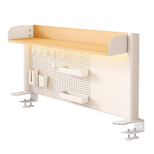 LYDBMYT Klemmbare Schreibtischablage, Schreibtischverlängerung, Pegboard-Workstation, Sichtschutz für Gaming-Schreibtische, Schreibtischzubehör für das Büro, Gaming und Zuhause (Größe: 60 x 63 cm) von LYDBMYT