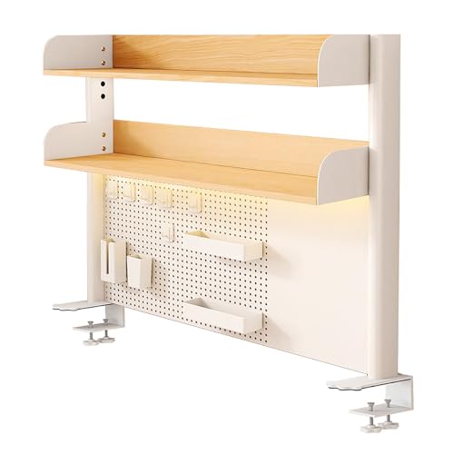 LYDBMYT Klemmbare Schreibtischablage, Schreibtischverlängerung, Pegboard-Workstation, Sichtschutz für Gaming-Schreibtische, Schreibtischzubehör fürs Büro, Gaming, Zuhause (Größe: 60 x 95 cm) von LYDBMYT