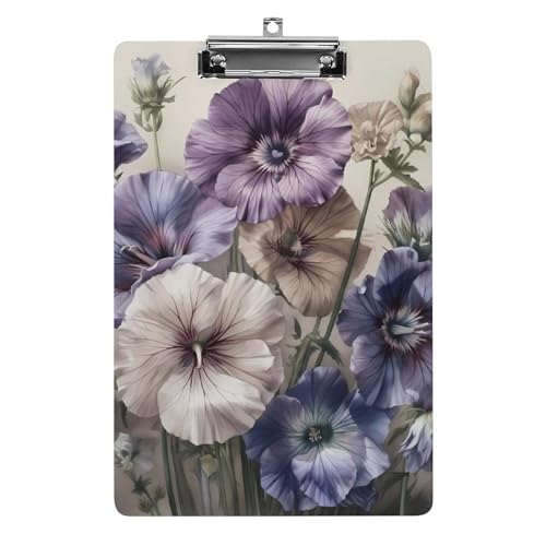 LYDSKGEQ Acryl-Klemmbrett Büro-Klemmbrett A4 Klemmbrett A Bouquet of Flowers Print Klemmbrett Klemmbrett Klemmbrett Low Profile Clip von LYDSKGEQ