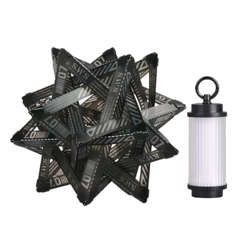 LYEAA Outdoor-Camping-Lampe mit Polarstern-Lampenschirm, 5 Modi, Typ-C-Aufladung, 3 Farben Licht von LYEAA