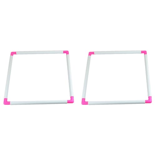 LYEAA Square Stickerei Hoop Handheld Cross Stitch Frame Plastikklammerrahmen (40 x 40 cm) von LYEAA