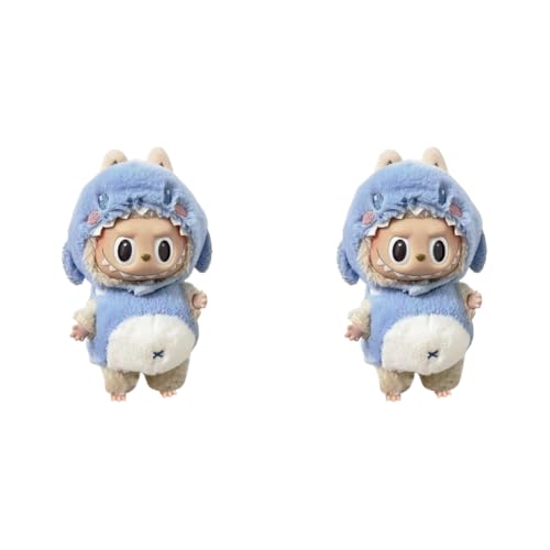 LYEAA for Labubu 17 cm Puppenzubehör Mini Kawaii Puppe Kleidung Keine Puppe (Blauer Hai) von LYEAA