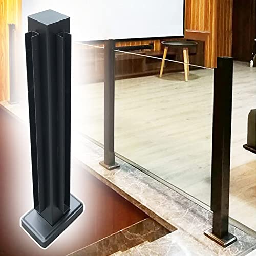 LYFDPN Glasbalustrade Metallglasgeländerpfosten, Vertikales Glas -Balustraden -Klemme/Glas -Leitplanken -System, 1PCS (Endpfosten (Corner Post 105cm/41.3) von LYFDPN