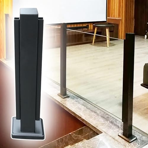 LYFDPN Glasbalustrade Metallglasgeländerpfosten, Vertikales Glas -Balustraden -Klemme/Glas -Leitplanken -System, 1PCS (Endpfosten (Mid Post 105cm/41.3) von LYFDPN