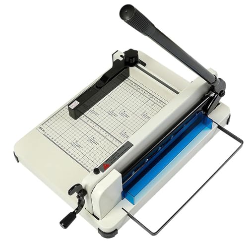 LYFDPN Manuelle Desktop-Papierschneidemaschine mit Skalenmarkierung und verstellbarem Positionierungsanschlag, robuster Papierschneider (White) von LYFDPN