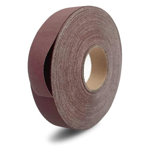 240 Körnung kontinuierliche Sandpapierrolle 2,5 cm x 50 m Emery Cloth Aluminiumoxid Abrasive Sandpapier Rollen -Drum -Schleifpapierrollen für Holzmöbel Finishing Metallschleibei Automobilpolieren von LYHLYA