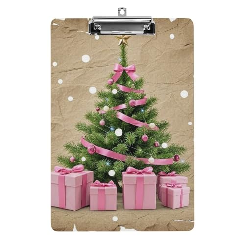 Pink Gifts Klemmbrett, stabiles leichtes Acryl-Klemmbrett, A4, Standardgröße, 21,6 x 31,8 cm, Büro-Klemmbrett mit flachem Metallclip, niedliches Klemmbrett zum Aufhängen für die Arbeit von LYHVSFJW