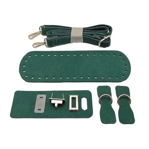 LYHYDMA DIY-Set zuHerstellung von Ledertaschen Handgefertigter Taschenriemen aus Leder for Handtaschen, gewebtes Set, Taschenböden mit Hardware-Zubehör for DIY-Schulterhandtaschen(Green) von LYHYDMA