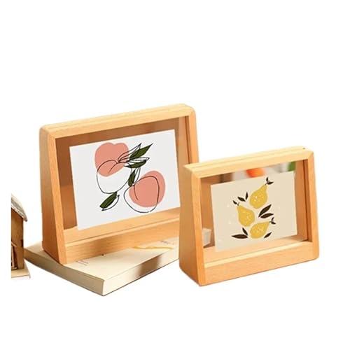 LYHYDMA Fotorahmen Bilderrahmen aus Holz, Fotorahmen for Wohnzimmer, Zertifikat, Probenständer, Trockenblumenhalter, Desktop-Dekoration Für Schlafzimmer, Büro(S5 Photo Frame) von LYHYDMA