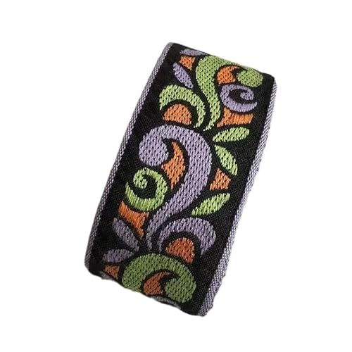 LYHYDMA Gurtband 4 Yards breit, 4,2 cm, 5 cm, gewebtes Jacquardband, geometrische Figur for Riemen, Kleidungszubehör(Black) von LYHYDMA