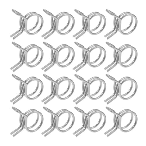 LYHYDMA Schlauchschellen-Satz 10 Teile/Satz Frühling Clips Schlauch Klemmen Sortiment Kit 5mm-12mm Rohr Clips Kraftstoff Linie Rohr Frühling Clips Motorrad Roller(6mm) von LYHYDMA