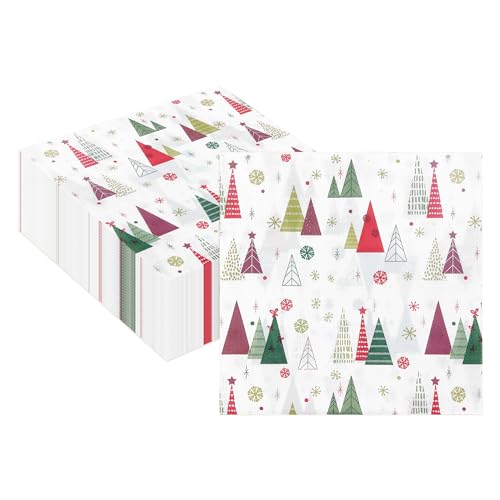 LYLIDIA 80 Stück Papierservietten Weihnachten Weihnachtsbaum Servietten 33x33cm 2-Schicht Servietten Winter Weihnachten Servietten Hirsch Weihnachtstisch Dekor von LYLIDIA