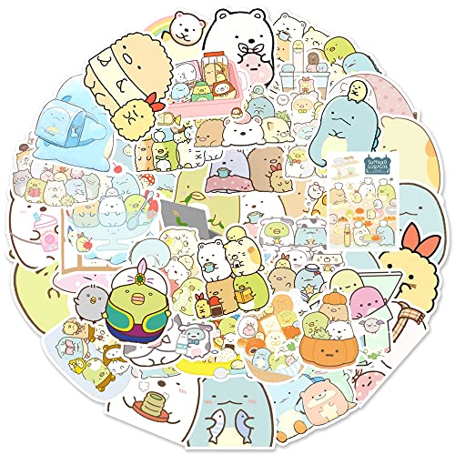 LYLSDSB 50 Stück Sumikko Gurashi Aufkleber wasserdichte Cartoon Sticker für Laptop Fahrrad Skateboard Motorrad Gepäck iPhone Computer,Vinyl Cute Anime Aufkleber für Kinder Teenager von LYLSDSB