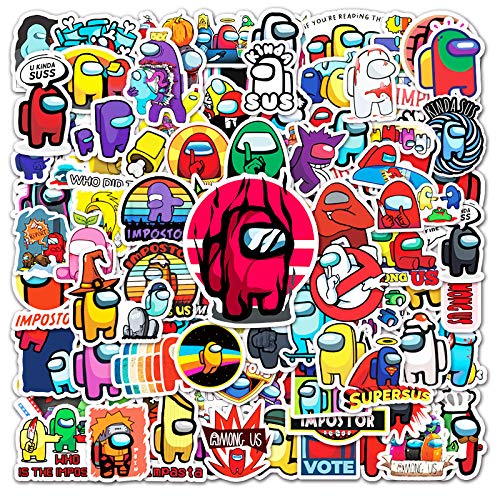 LYLSDSB 100 Stück Among Us Aufkleber Vinyl Spiel Stickers für Laptop Stoßstange Wasserflaschen Skateboard Snowboard Computer Auto,Wasserdicht Cartoon Graffiti Aufkleber für Erwachsene Jugendliche von LYLSDSB