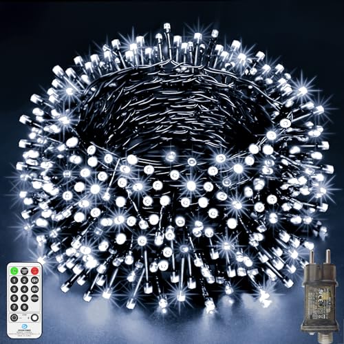 LYNNON 30m 1000 LED Lichterkette Außen Weiß Lichterkette Outdoor Wasserdicht 8 Modi mit Fernbedienung und Timer, Lichterkette Innen für Party Hochzeit Ostern Garten Balkon Weihnachtsbaum deko von LYNNON