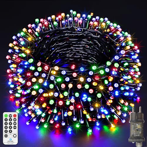 LYNNON 42m 1400 LED Lichterkette Außen Bunt Lichterkette Innen 8 Modi mit Fernbedienung und Timer, Wasserdicht Outdoor Lichterkette für Party Hochzeit Ostern Garten Balkon Weihnachtsbaum deko von LYNNON