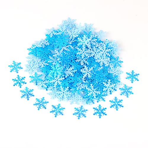 LYPER 300Pcs Schneeflocken Konfetti,Blau Künstliche Schneeflocke Flocke Schneeflockenpapier Snowflake Confetti für Weihnachten Winter Frozen Party Hochzeit Geburtstag Holiday Party Dekorationen von LYPER