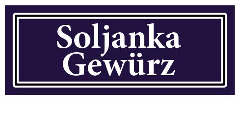 2 Stück Gewürzaufkleber Soljanka Gewürz 40x16mm Gewürzetiketten Sticker Lebensmittel (Auf-G143) von LYSCO