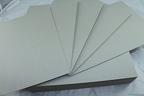 10 Stück Buchbinderpappe Graukarton Format DIN A4 (210 x 297 mm) 1,0mm starke Graupappe Sonderformate des Kartons ist auf Anfrage möglich von LYSCO