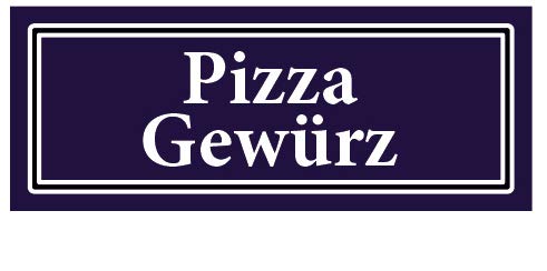 10 Stück Gewürzaufkleber Pizza Gewürz 40x16mm Gewürzetiketten Sticker Lebensmittel (Auf-G138) von LYSCO