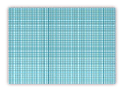 2 STÜCK Millimeterpapier Block DIN A3 (297 x 420 mm) 25 Blatt, (blau) von LYSCO