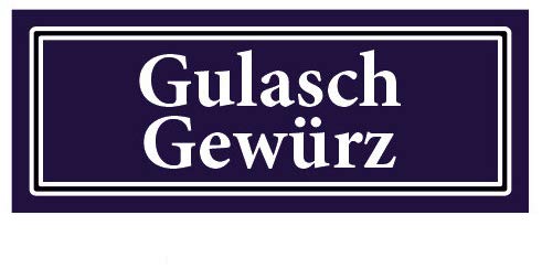 2 Stück Gewürzaufkleber Gulasch Gewürz 40x16mm Gewürzetiketten Sticker Lebensmittel (Auf-G132) von LYSCO