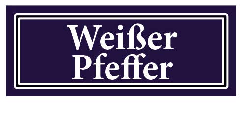 20 Stück Gewürzaufkleber Weißer Pfeffer 40x16mm Gewürzetiketten Sticker Lebensmittel (Auf-G115) von LYSCO