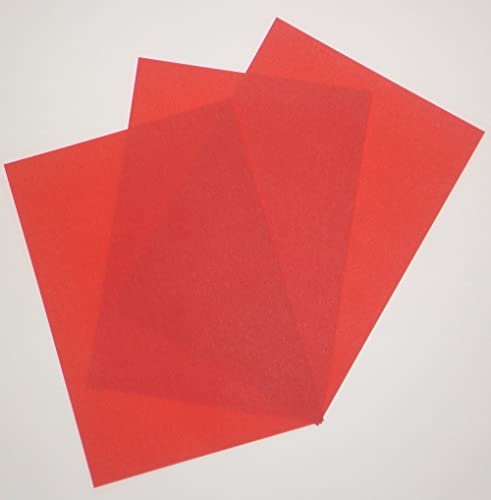 50 Blatt DIN A6 Transparentpapier Zanders Spectral 100g/m² Farbe rot transparent exzellente Durchsicht, sehr gute Qualität, mögliche Verwendung: Einladungen, Visitenkarten, Einlegeblätter für Alben, Fotoalben, Gutscheine, Fensterbilder, Bastelarbeiten und vieles mehr von LYSCO