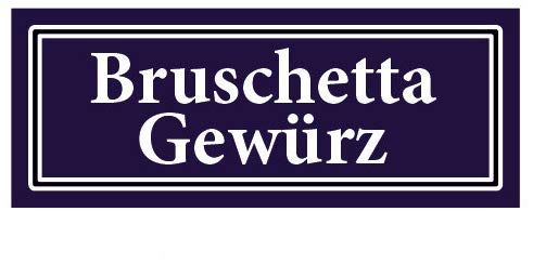 50 Stück Gewürzaufkleber Bruschetta Gewürz 40x16mm Gewürzetiketten Sticker Lebensmittel (Auf-G126) von LYSCO