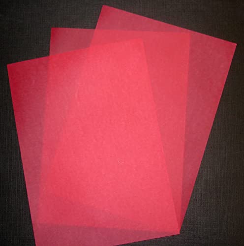 LYSCO® Feinstpapier-Set mit 100 Blatt DIN A7 Transparentpapier Zanders Spectral 100g/m² Farbe rot transparent exzellente Durchsicht, sehr gute Qualität, mögliche Verwendung: Einladungen, Visitenkarten, Einlegeblätter für Alben, Fotoalben, Gutscheine, Fensterbilder, Bastelarbeiten und vieles mehr von LYSCO