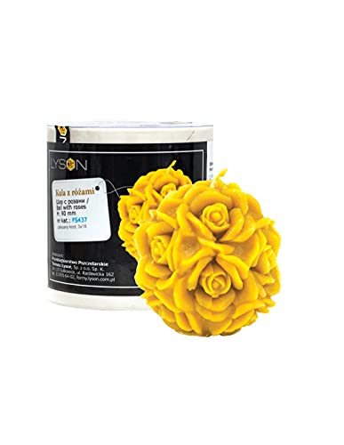 LYSON Kerzengießform Silikonform Die Kugel mit Rosen - H:9cm Bienenwachskerzen Aromatherapie Kerzen 3D Giessform Kerzenherstellung Bienenwachskerzen gießen Geschenkidee wiederverwendbar von LYSON