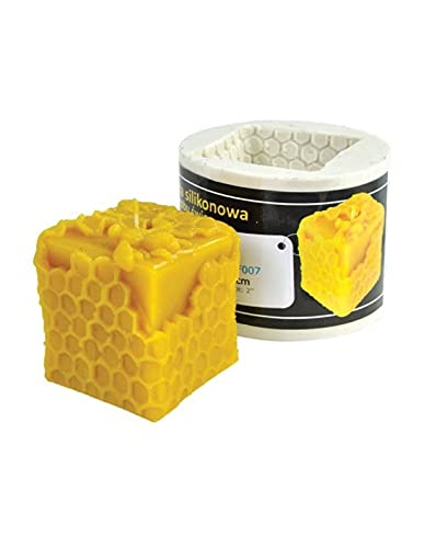 LYSON Kerzengießform Silikonform Würfel Höhe 6cm für Bienenenwachskerzen Giessform zur Kerzenherstellung Bienenwachskerzen gießen Geschenkidee von LYSON