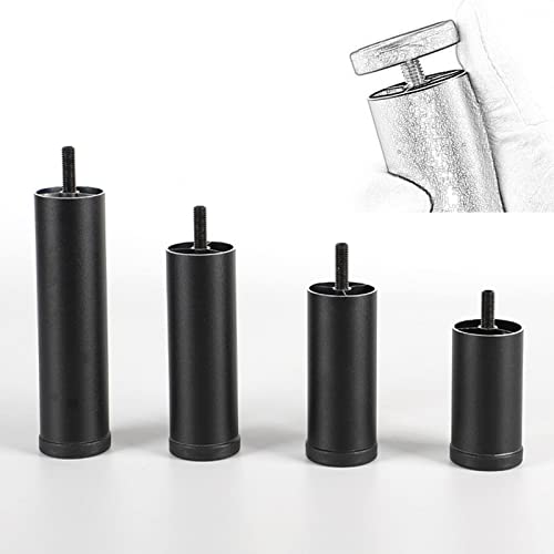 LYVQZPWLR Möbel Beine, Schrank Beine, Verstellbare Möbelbeine, Sofabeine aus Metall, 4-teilige Tischbeine, Schrankbeine, DIY-Möbelfüße, Ersatzbeine(Black,15cm/5.9in) von LYVQZPWLR