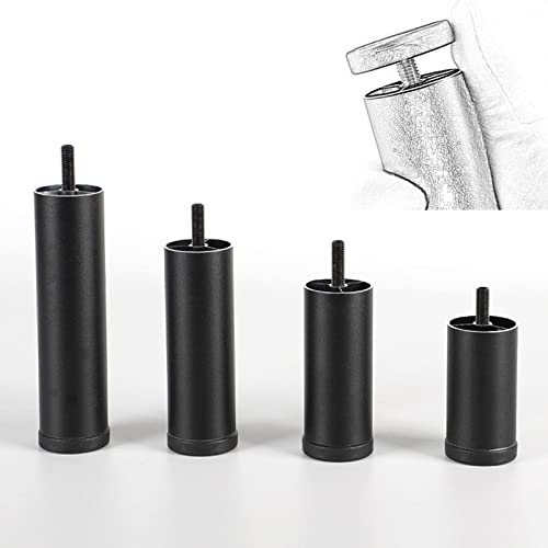 LYVQZPWLR Möbel Beine, Schrank Beine, Verstellbare Möbelbeine, Sofabeine aus Metall, 4-teilige Tischbeine, Schrankbeine, DIY-Möbelfüße, Ersatzbeine(Black,6cm/2.36in) von LYVQZPWLR