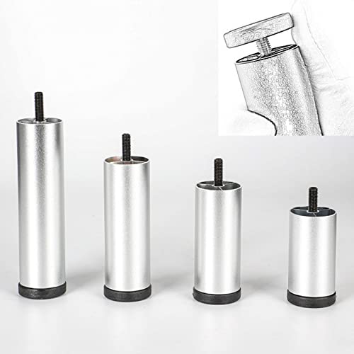 LYVQZPWLR Möbel Beine, Schrank Beine, Verstellbare Möbelbeine, Sofabeine aus Metall, 4-teilige Tischbeine, Schrankbeine, DIY-Möbelfüße, Ersatzbeine(Silver,10cm/3.9in) von LYVQZPWLR