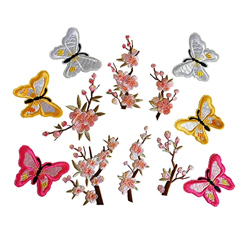 LYVQZPWLRStickpflaster, 6 Stück große Pflaumenblüte/kleine Pflaumenblütenscheibe for Aufbügeln, Stickerei, Blumenapplikationen LYVQZPWLRStickpflaster, 6 Stück große Pflaumenblüte/kleine Pflaumenblütenscheibe for Aufbügeln, Stickerei, Blumenapplikationen von LYVQZPWLR