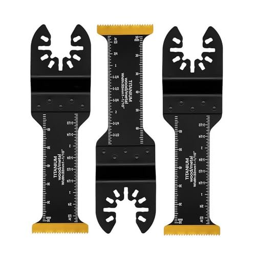 3-teiliger Klingenschärfer for oszillierendes Werkzeug mit bimetallischer Titanbeschichtung, 118 x 32 mm, Zubehör for Tischlerwerkzeuge, geeignet for viele Materialien von LYXDWRC